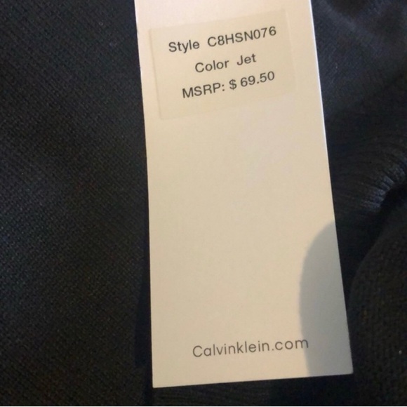 New Calvin Klein Sweater Women’s Large Black Decorative Buttons Casual Sweater - Picture 10 of 13